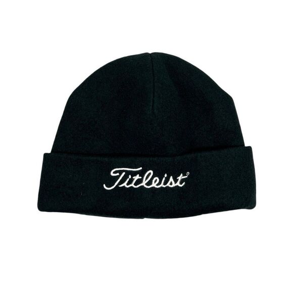 Titleist Winter Stocking Hat Men's Black Fleece Thermal Insulated Golf Beanie - Picture 1 of 5